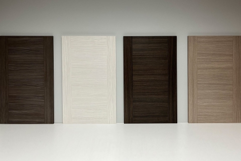 Aura -  Modern Melamine Cabinets, Woodgrain