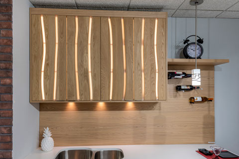 Solid Wood Accent: Rustic Oak with Clear Filled Splits 2976