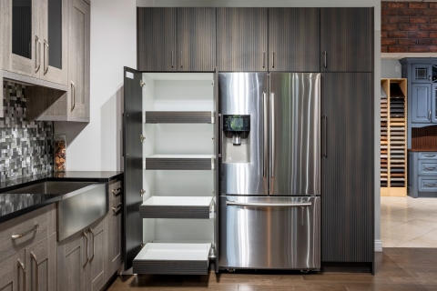Cabinets - Collezione Italiana: Caramel Coffee Texture Modern Cabinets