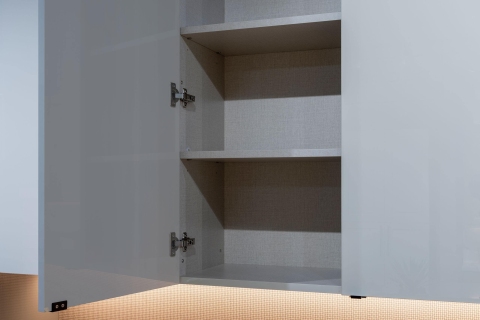 Cabinets - Collezione Italiana: Green Tea + Tuscan Linen + Gloss Kristal Beige Modern Cabinets