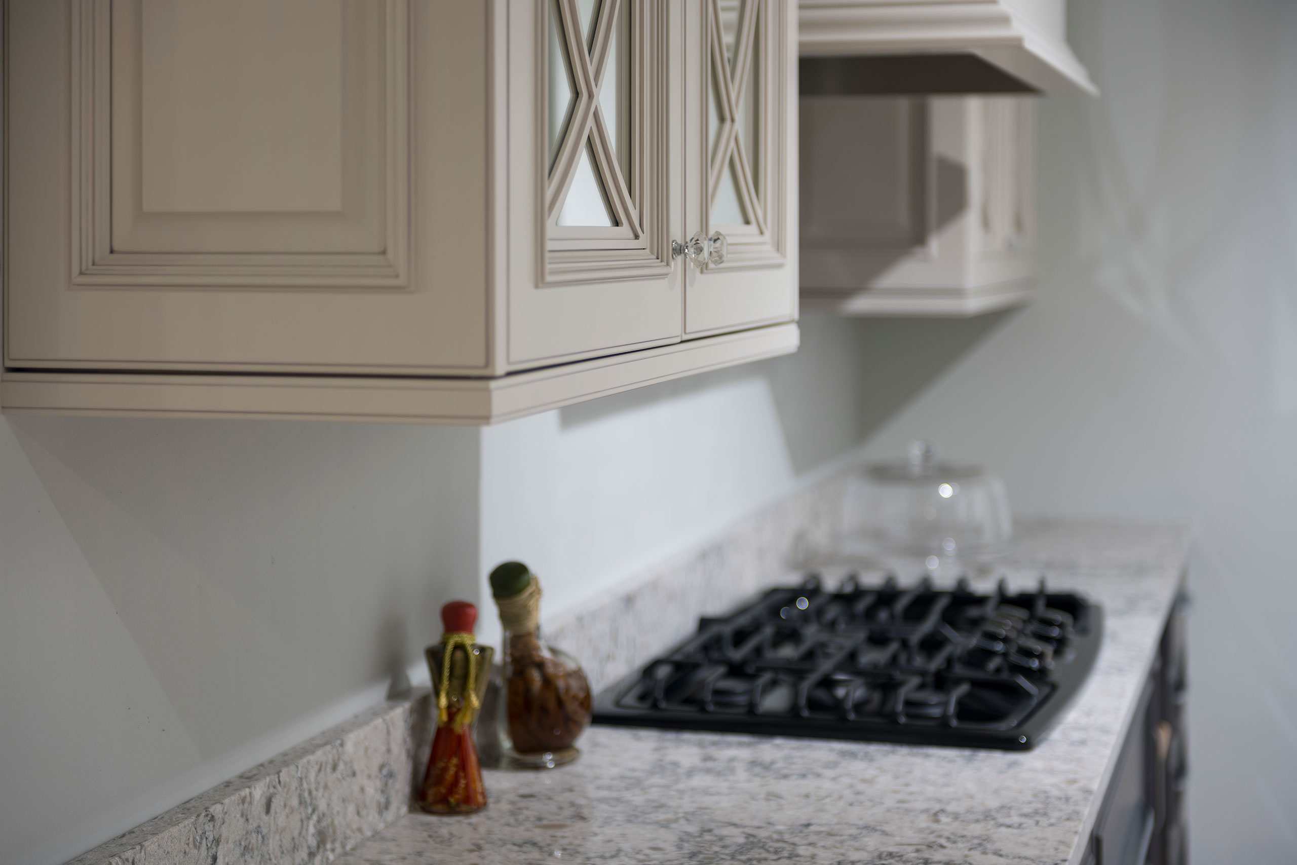 decor paint grade with custom mullion insert doors side closeup | Traditional Decor Paint-Grade with Custom Mullion Insert Doors