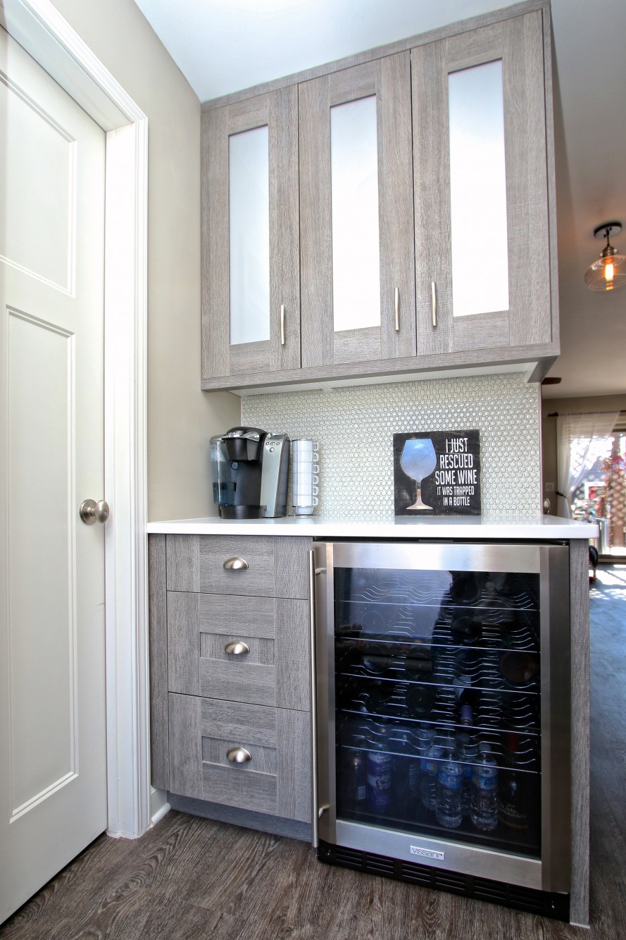 Victoria Stock Melamine Kitchen Cabinets Bar Area | Melamine Kitchen Cabinets