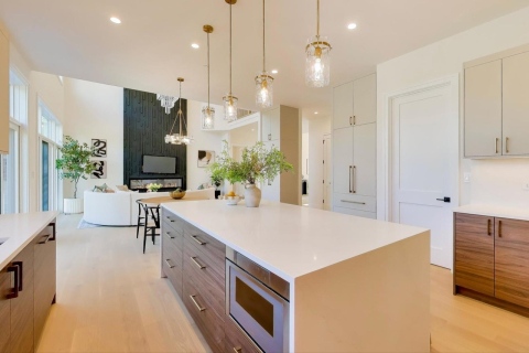 Cabinets - Modern Kitchen - Melamine Egger Natural Carini Walnut, H3710 ST12