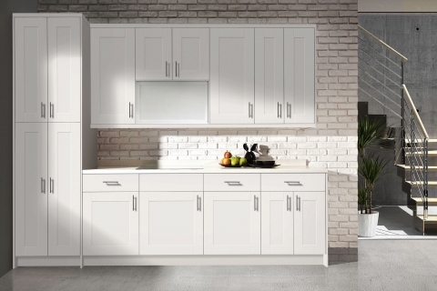 Cabinets - White Shaker Melamine Cabinets